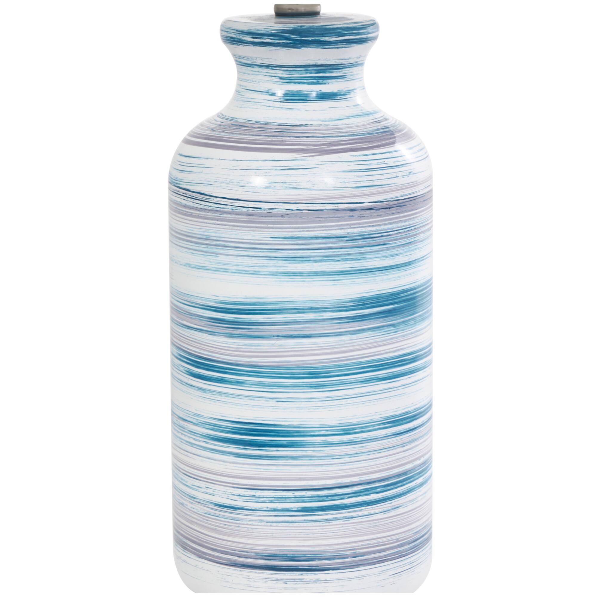 2ft. Contemporary Blue Glass Accent Lamp